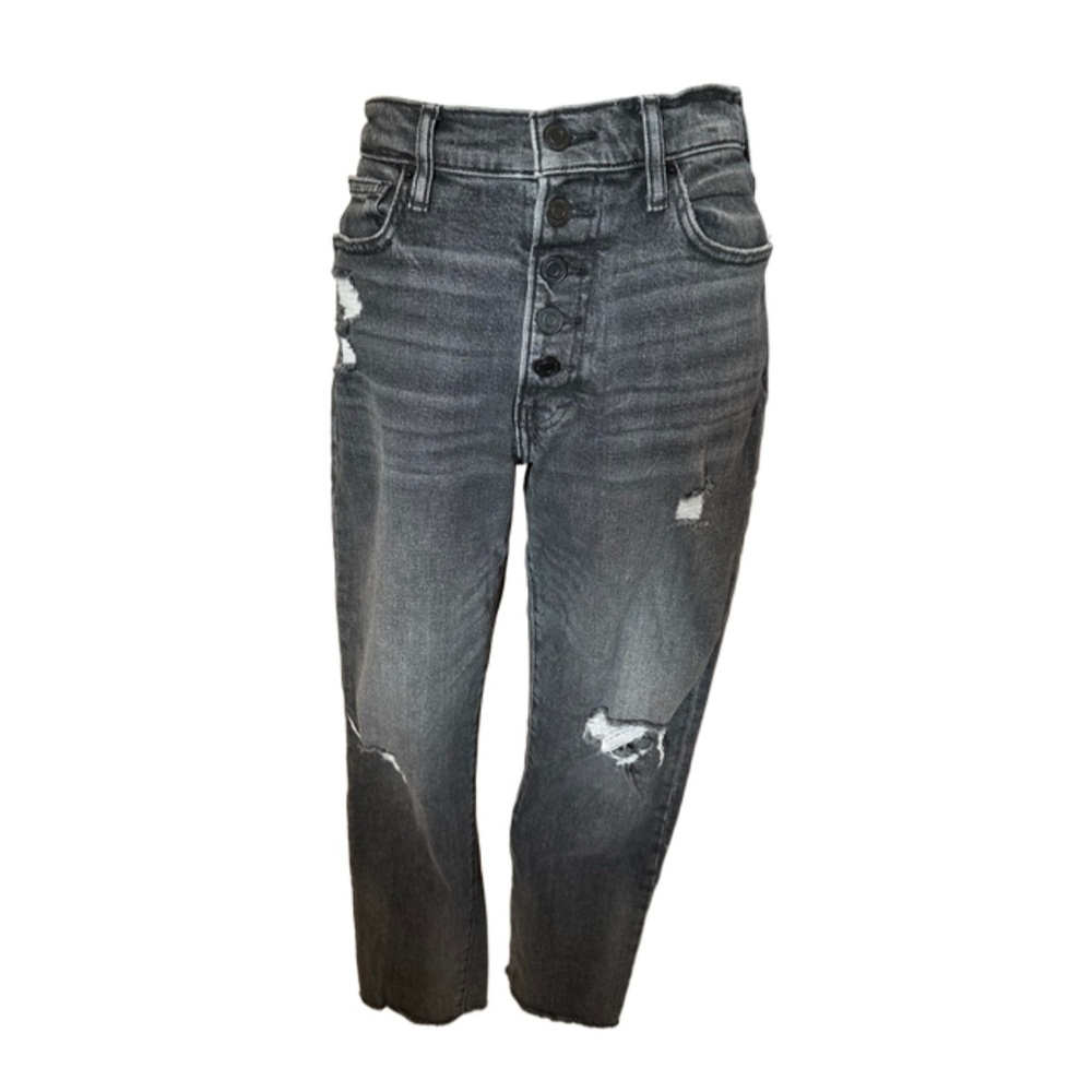 🌟SALE🌟 Lucky Brand Black/Dark Gray Button Up Distressed Jeans Size 4
